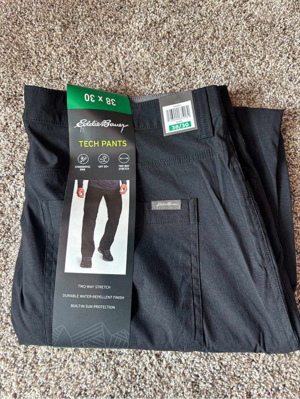 Eddie Bauer Men’s Black Tech Chinos